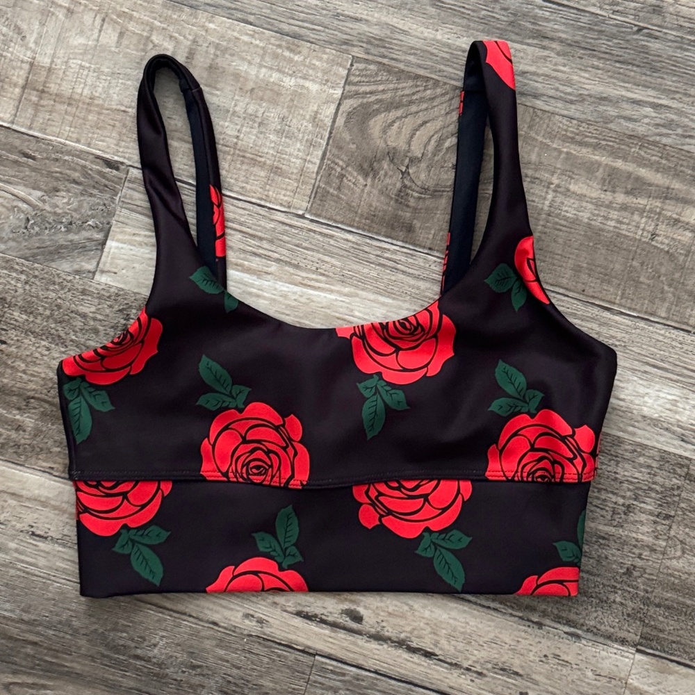 NEW, but missing tags - Beach Riot - Leah Bra - Red Rose - Size M